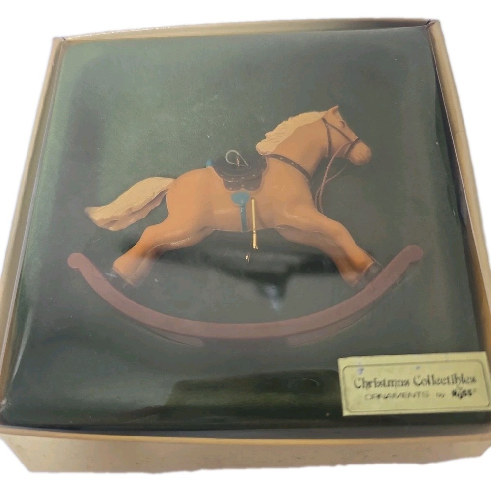 Russ Christmas Collectibles 1983 Vintage Rocking Horse Ornament Hong Kong